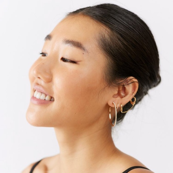 UO Rhinestone Hoops - Picture 2 of 3